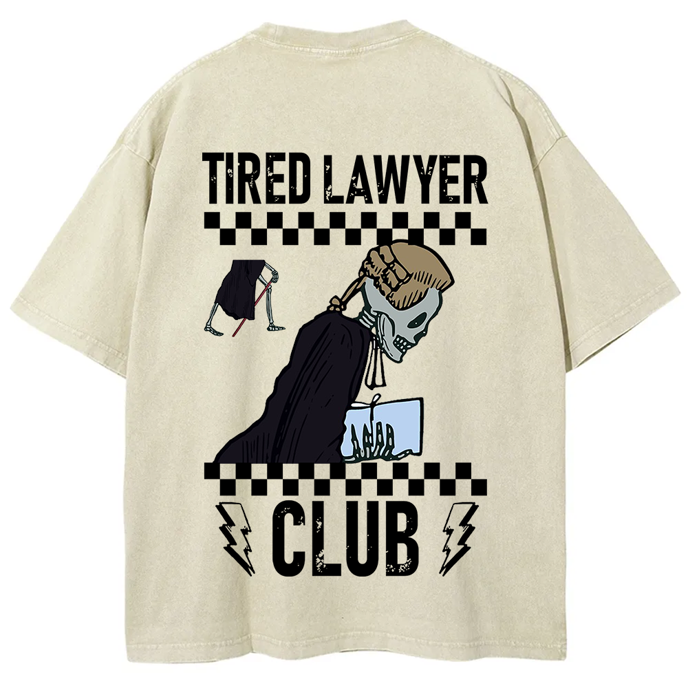 Tired Lawyer Club Unisex Fit Washed T-Shirt?