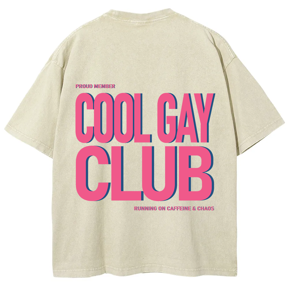 Cool Gay Club Unisex Fit Washed T-Shirt