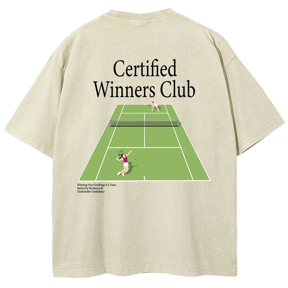 Certified Winners Club Unisex Fit Washed T-Shirt