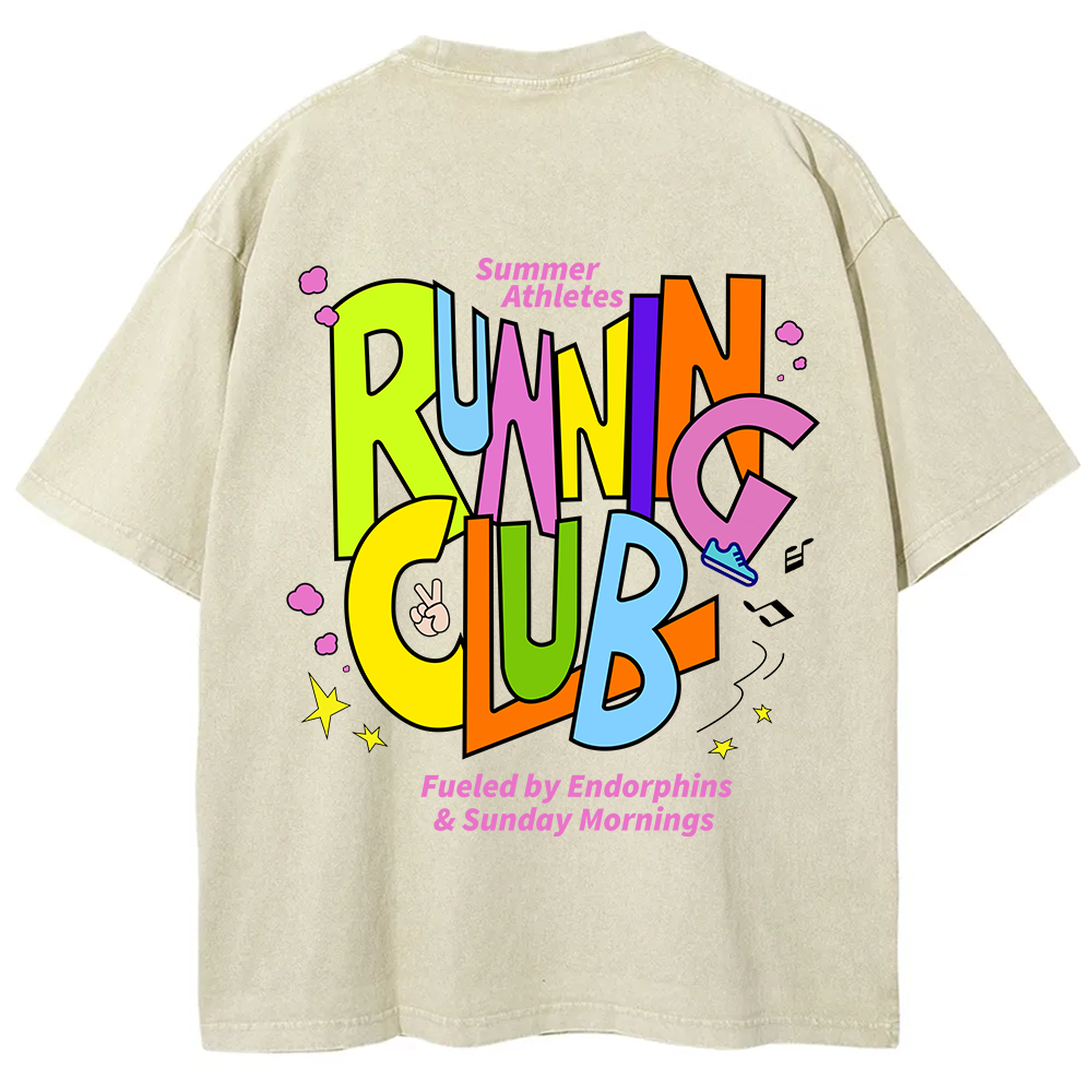Running Club Unisex Washed T-Shirt