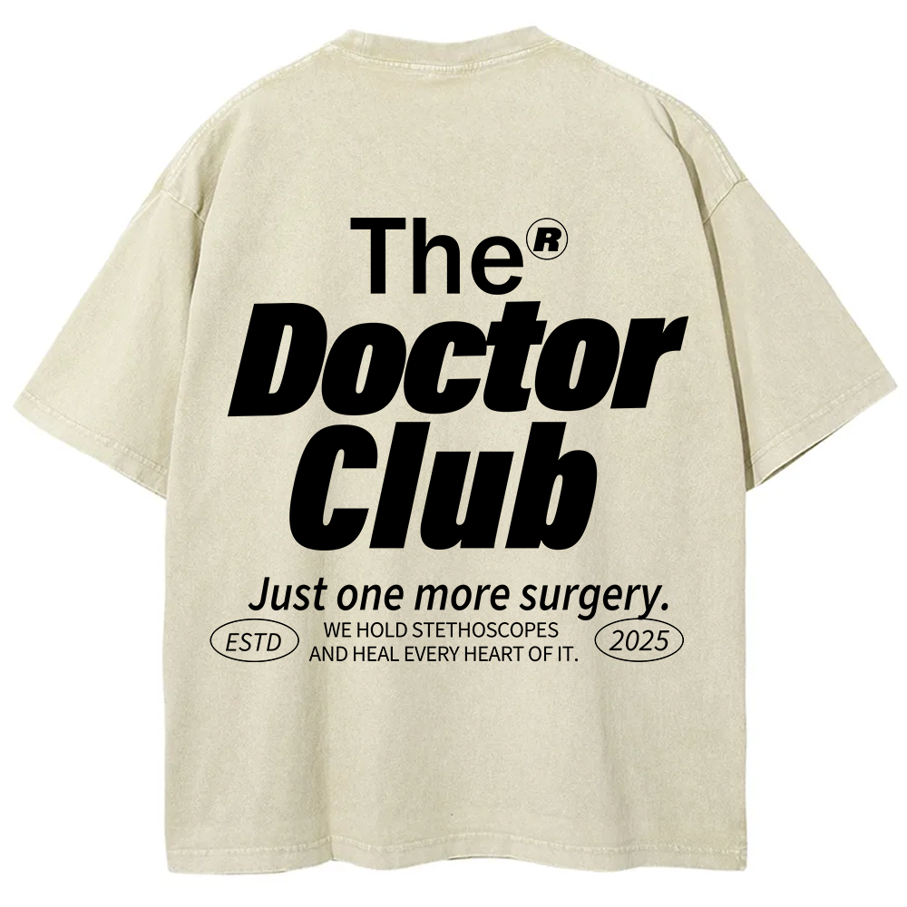 The Doctor Club Unisex Fit Washed T-Shirt