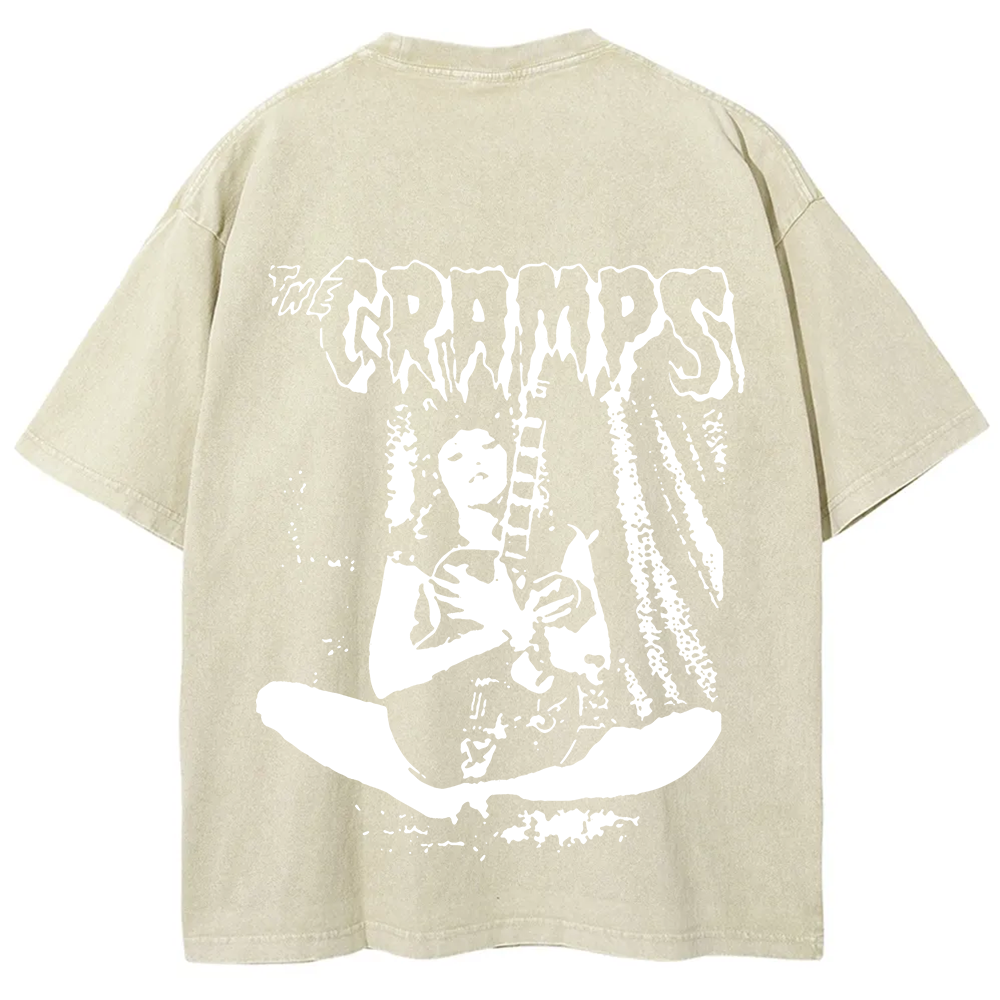 Unisex Vintage The Cramps Band Female guitarist t-Shirt