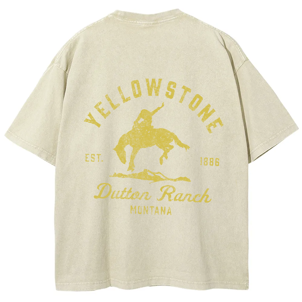 Unisex Vintage Washed Yellowstone Dutton Ranch t-Shirt