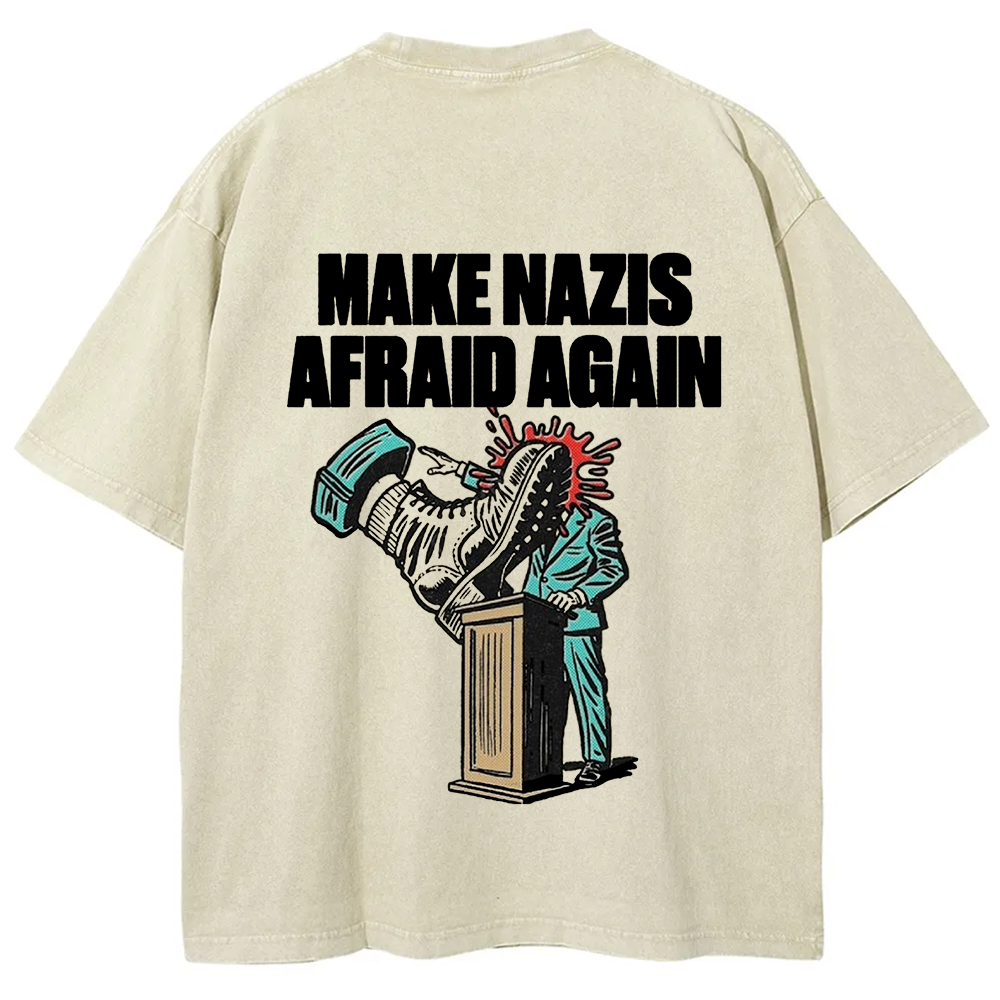 Vintage Washed Make Nazis Afraid Again t-Shirt