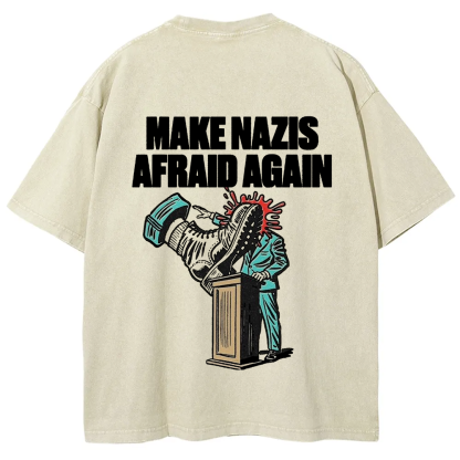 Vintage Washed Make Nazis Afraid Again t-Shirt