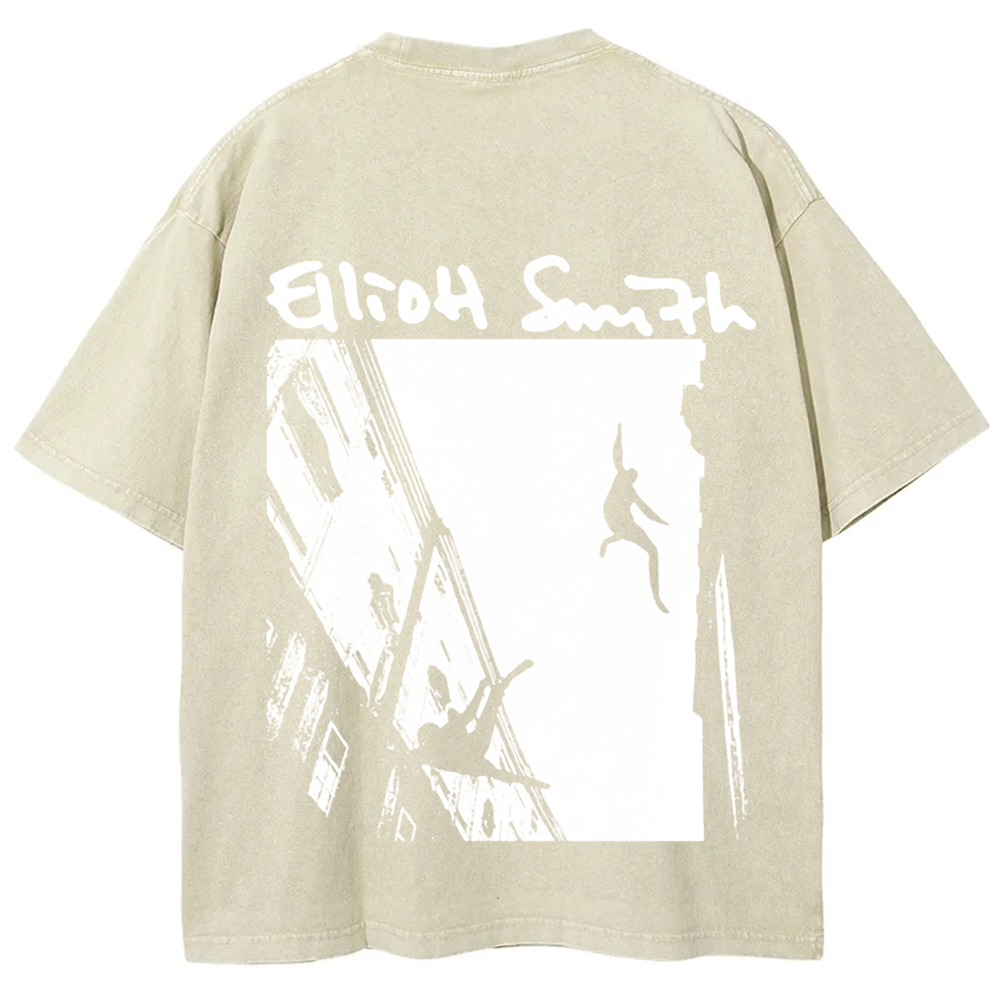 Unisex Washed Elliot Smith Singer t-Shirt