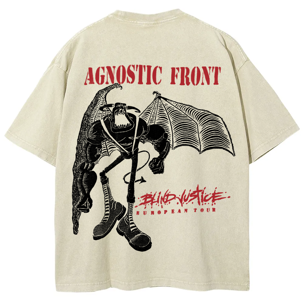 Agnostic Front Band Washed t-Shirt