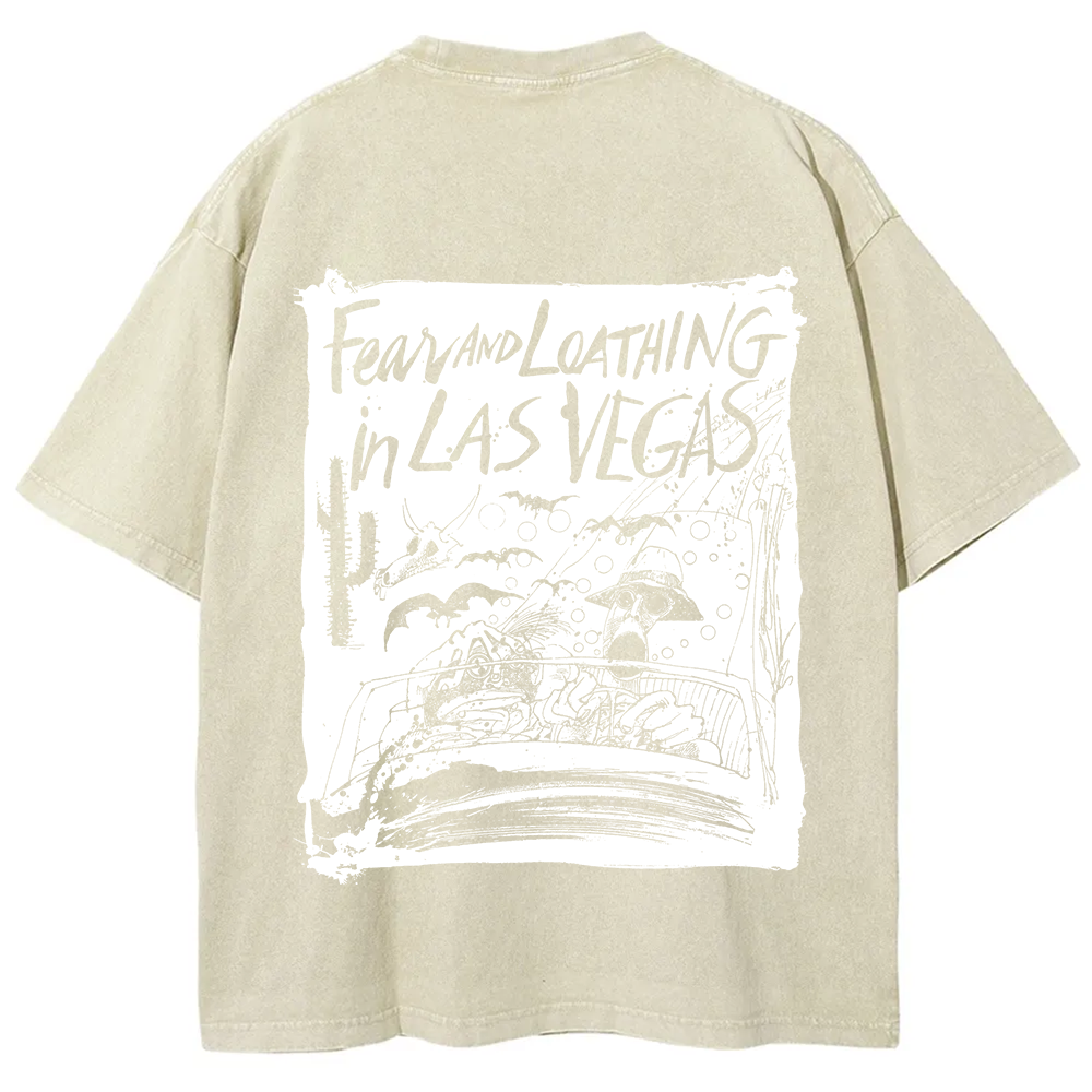 Unisex Washed Fear And Loathing In Las Vegas Band t-Shirt