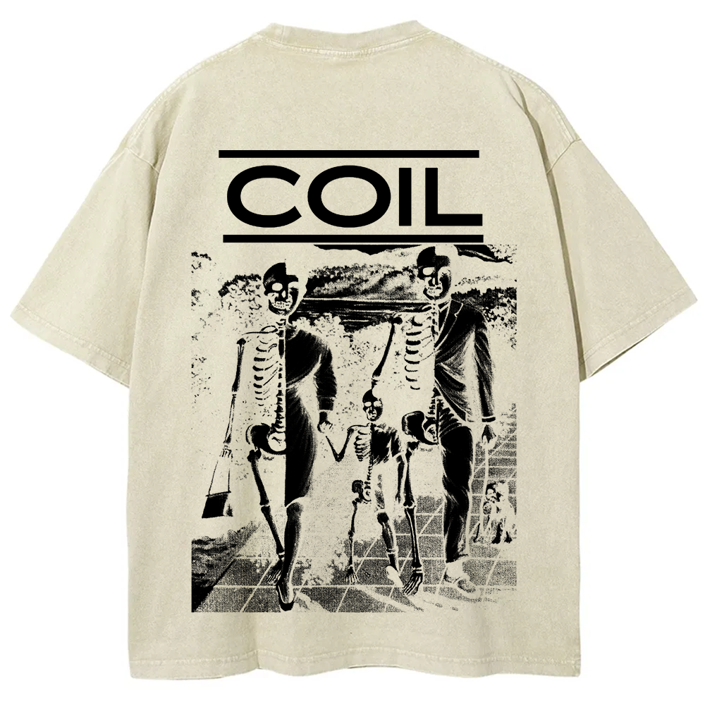 Unisex Washed Coil Band t-Shirt