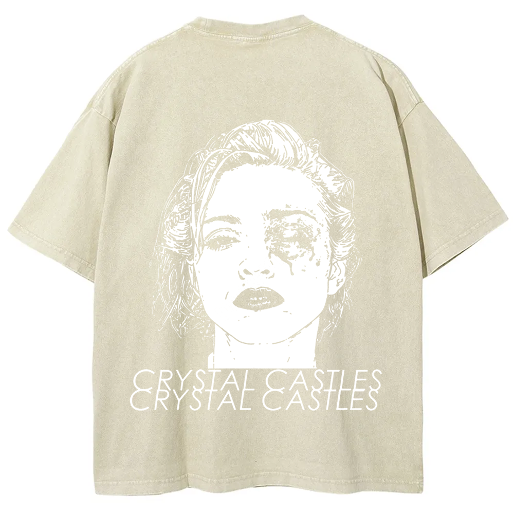 Unisex Washed Crystal Castles Band t-Shirt