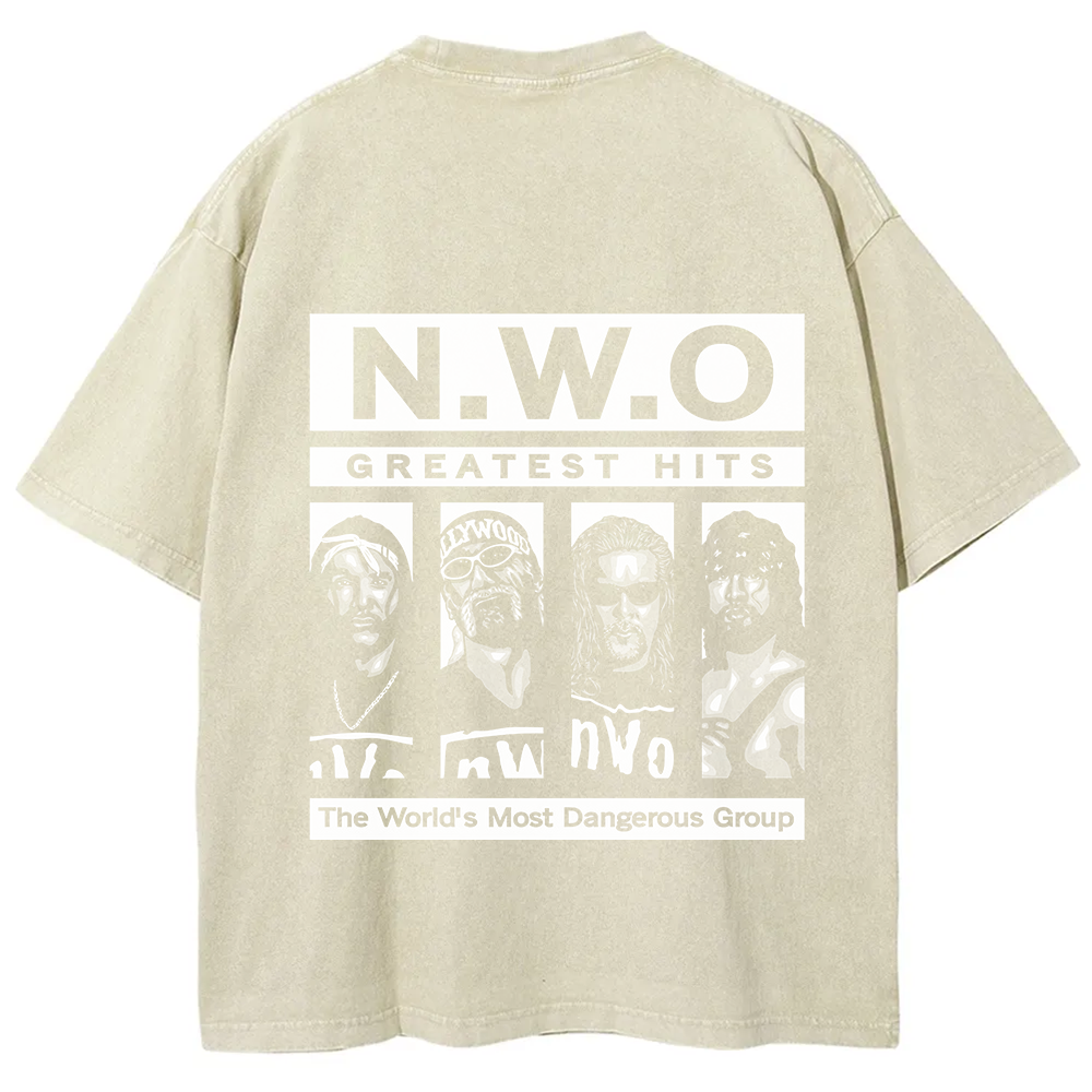 WCW NWO - Classic New World Order Washed t-Shirt