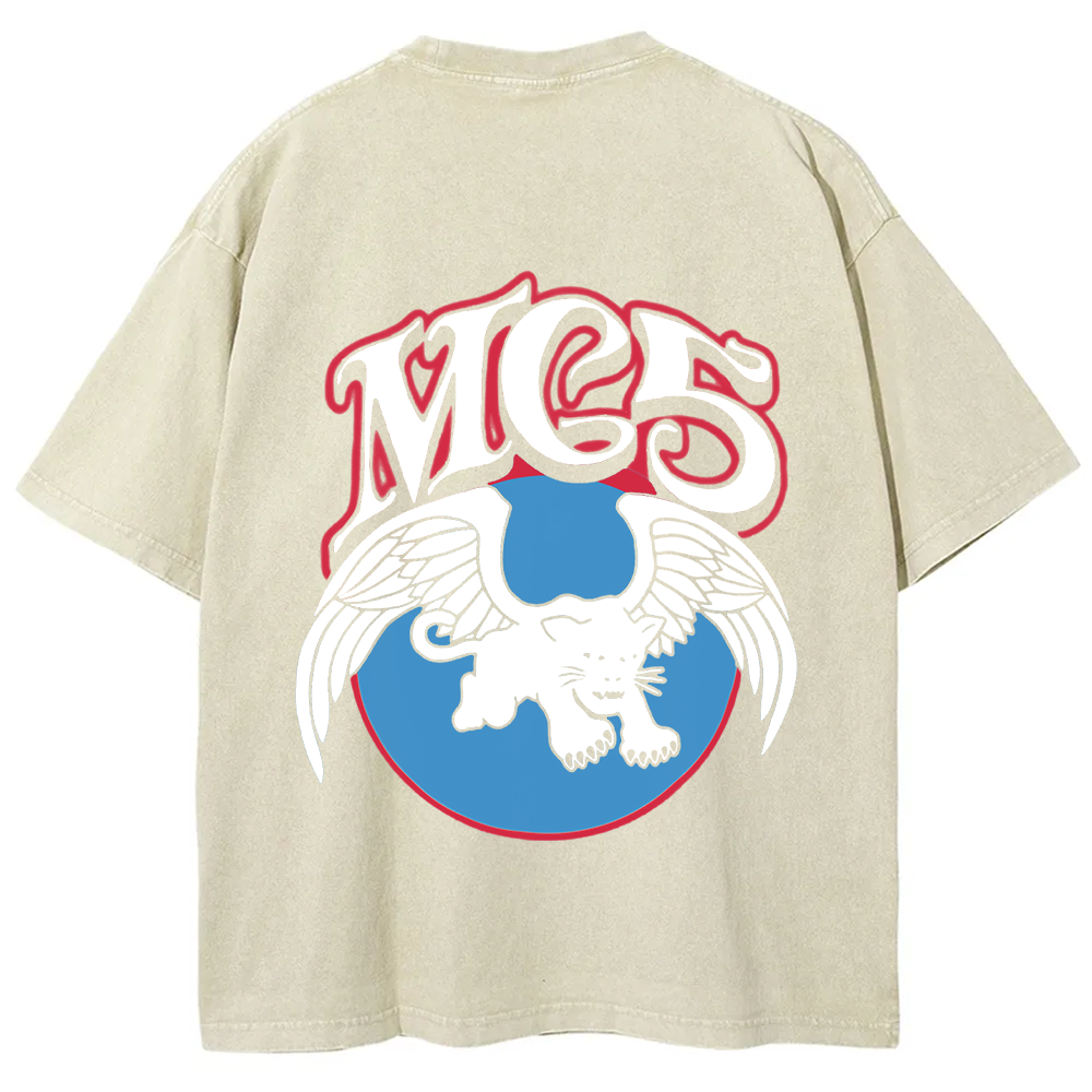Unisex Vintage Washed  M.C.5 Music Bands t-Shirt