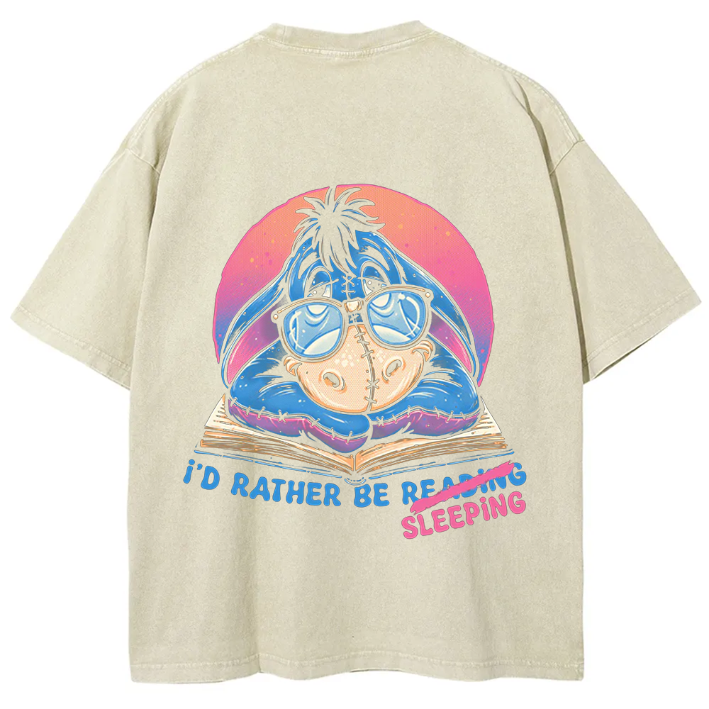 Unisex Vintage Washed Rather Be Sleeping  t-Shirt