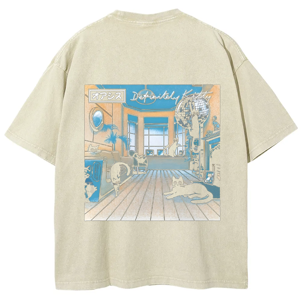 Unisex Vintage Washed Definitely Kitty t-Shirt