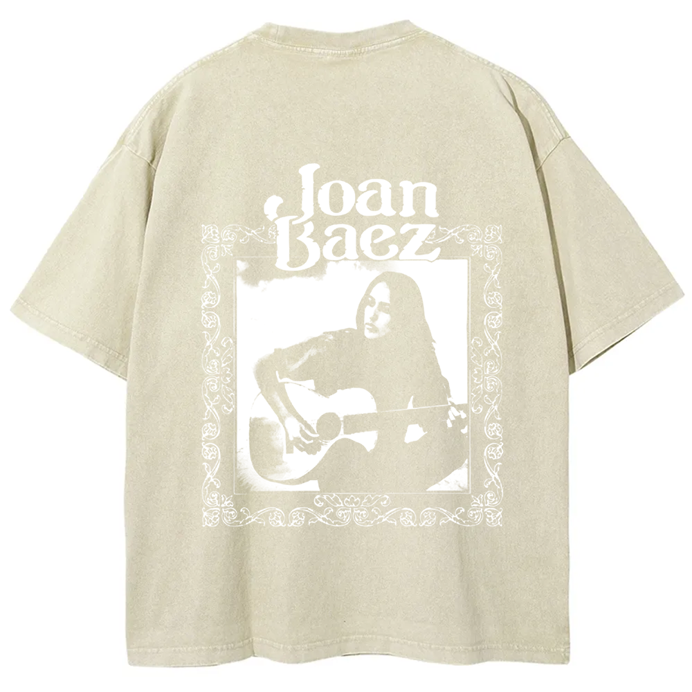 Unisex Vintage Washed Joan Baez Singer t-Shirt