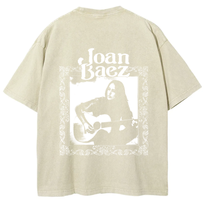 Unisex Vintage Washed Joan Baez Singer t-Shirt