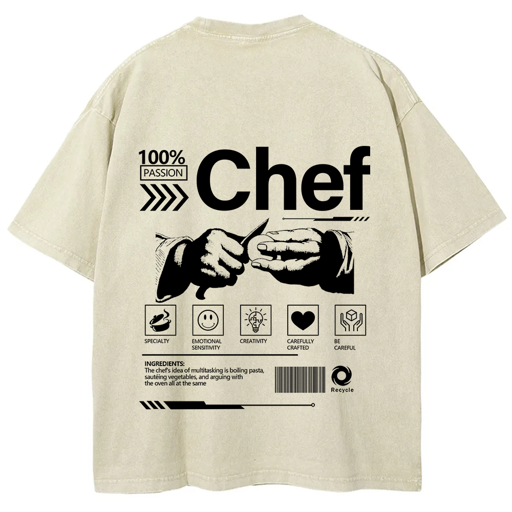 Chef Unisex Fit Washed T-Shirt