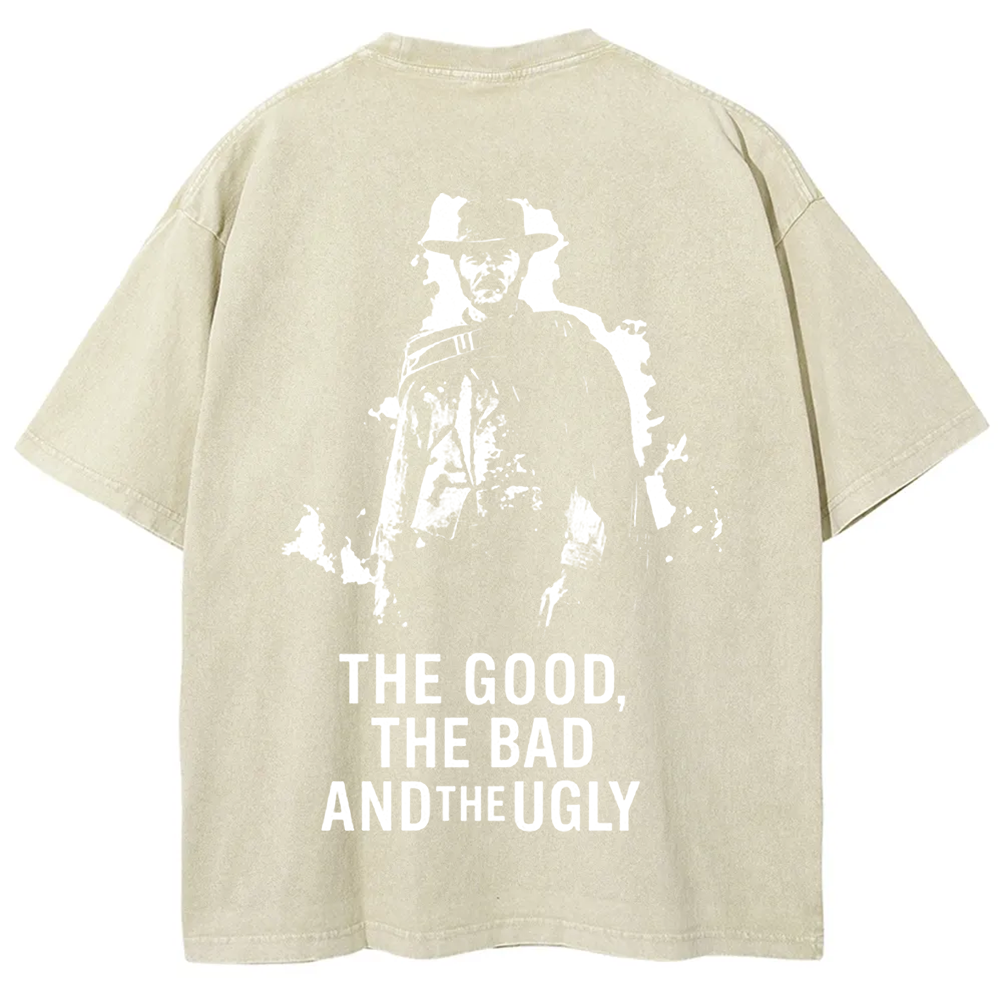 Unisex Vintage Washed The good ,the bad,the ugly, spaghetti Western movie  t-Shirt