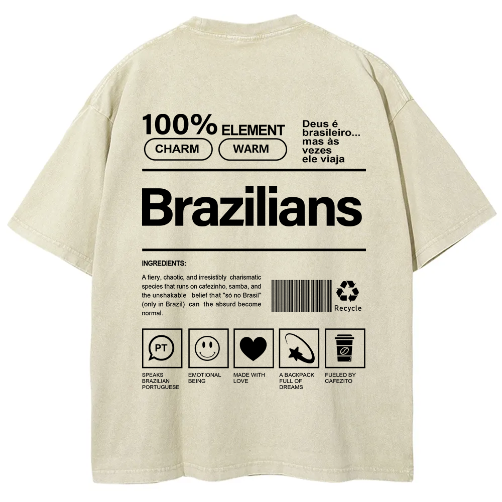 Brazilians Unisex Fit  Washed T-Shirt