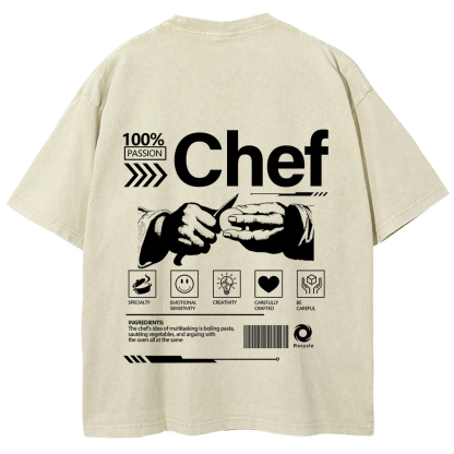 Chef Unisex Fit Washed T-Shirt