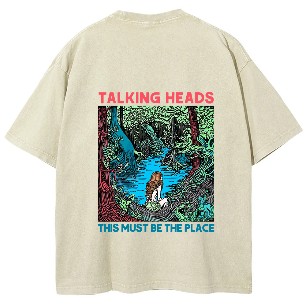 Unisex Vintage Talking Heads Band Casual Printed t-Shirt