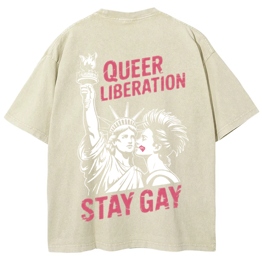 Unisex Vintage Queer Liberation Stay Gay t-Shirt