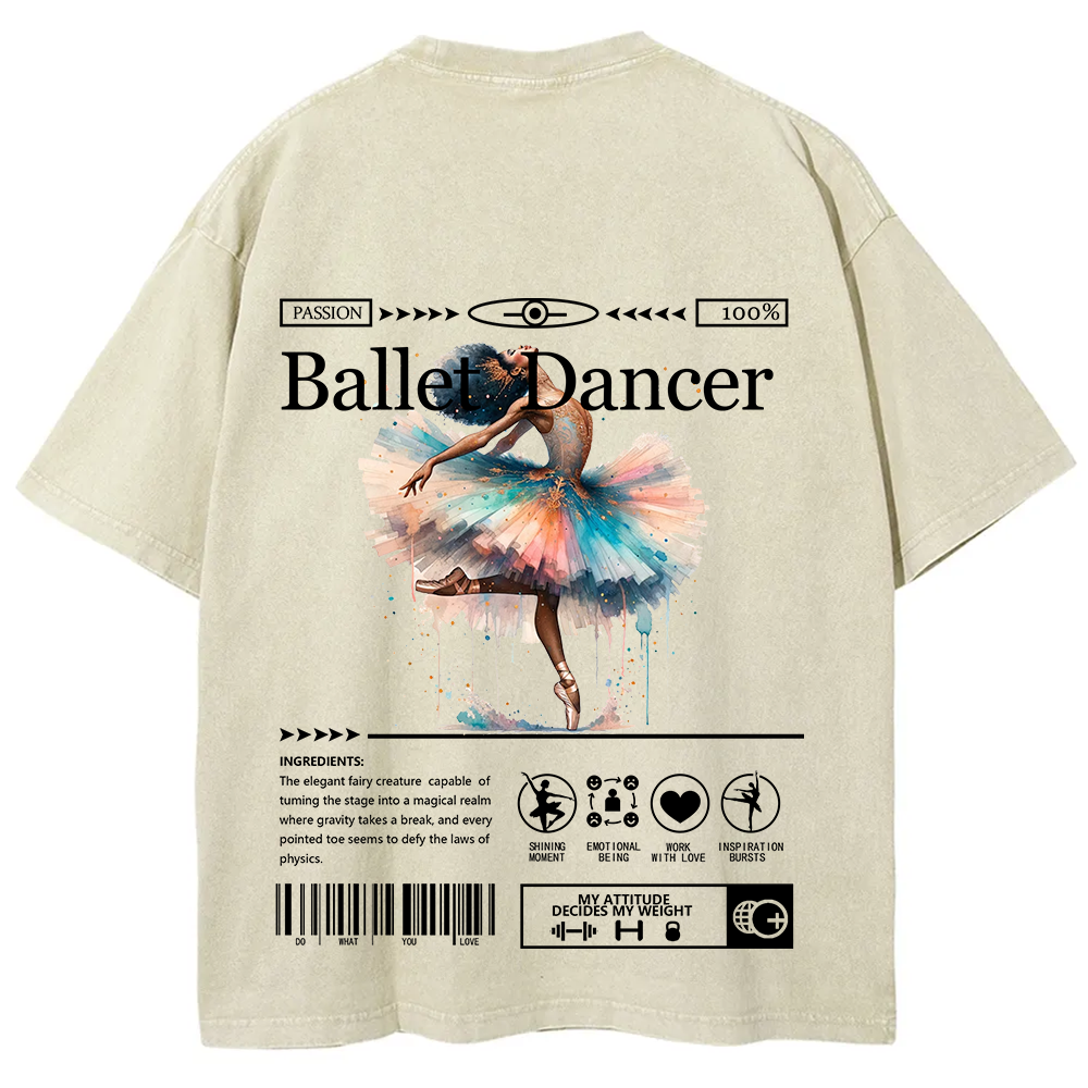 Ballet Dancer Unisex Fit Washed T-Shirt