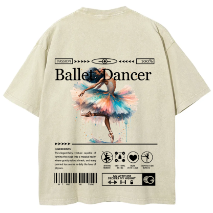 Ballet Dancer Unisex Fit Washed T-Shirt
