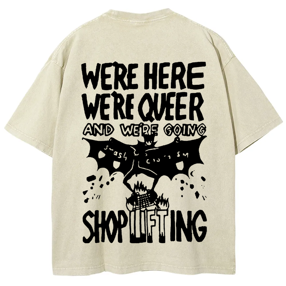 Unisex Vintage  We are Here， We are  Queer t-Shirt