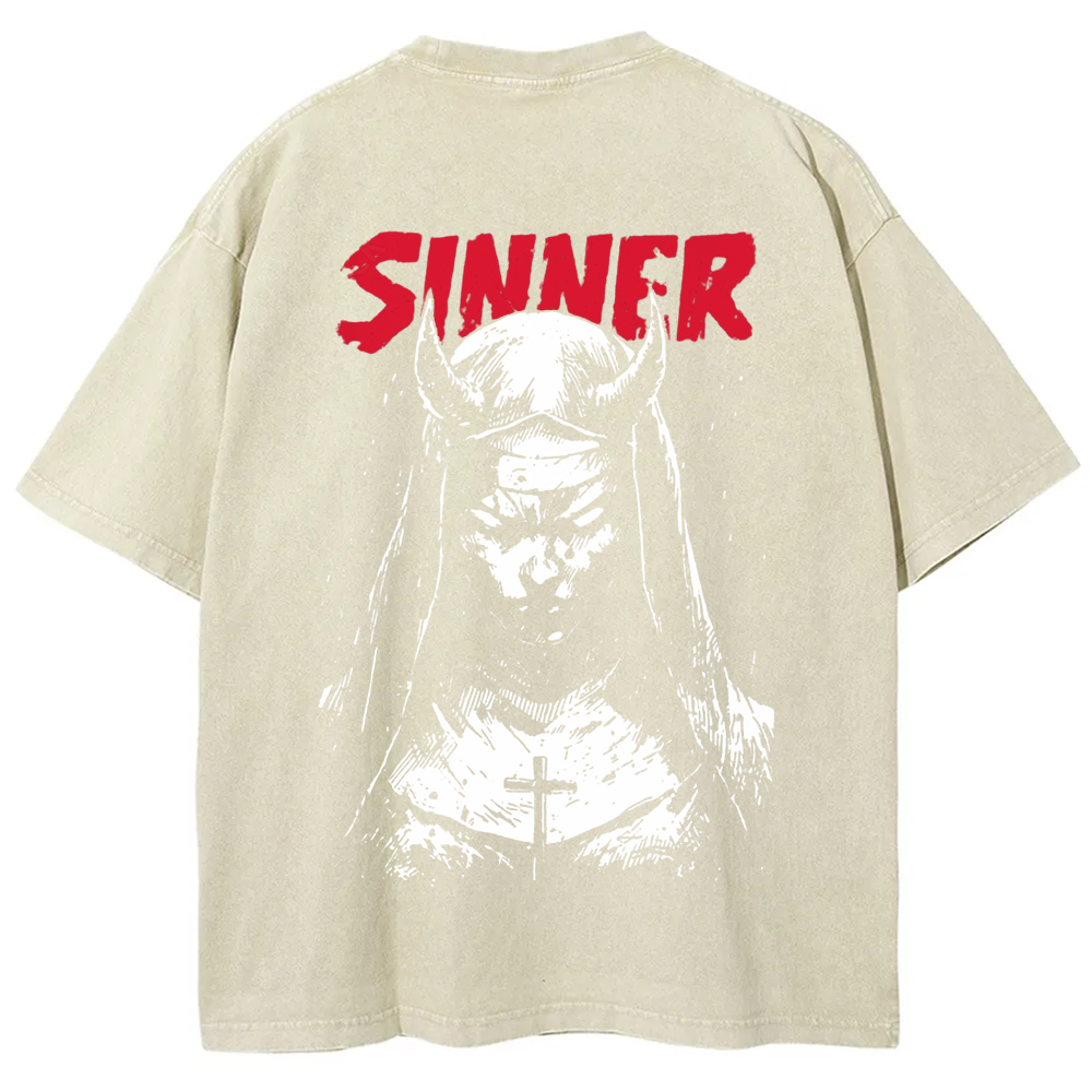Unisex Vintage Sinner Nun t-Shirt