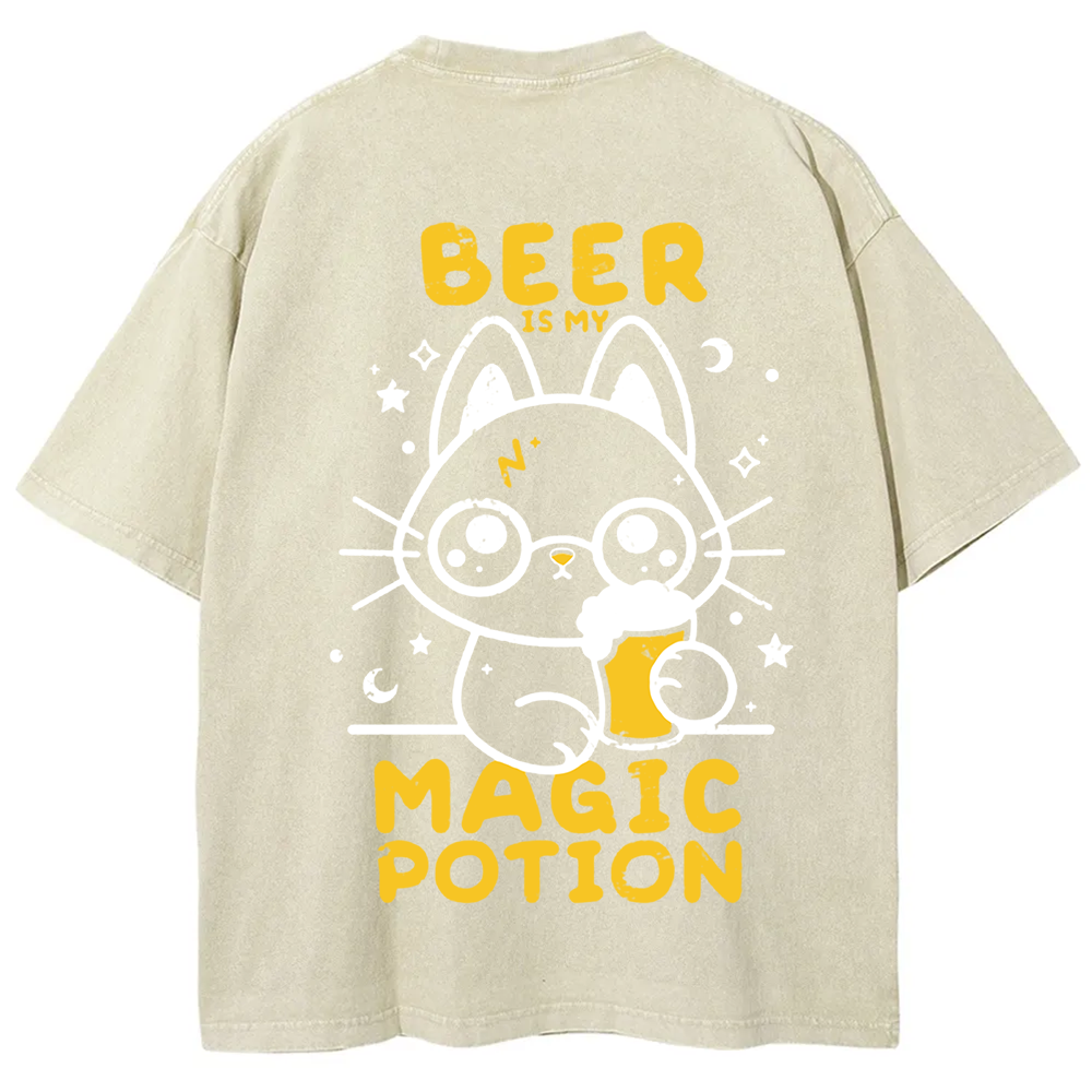 Unisex Vintage Beer Is My Magic Potion Music t-Shirt