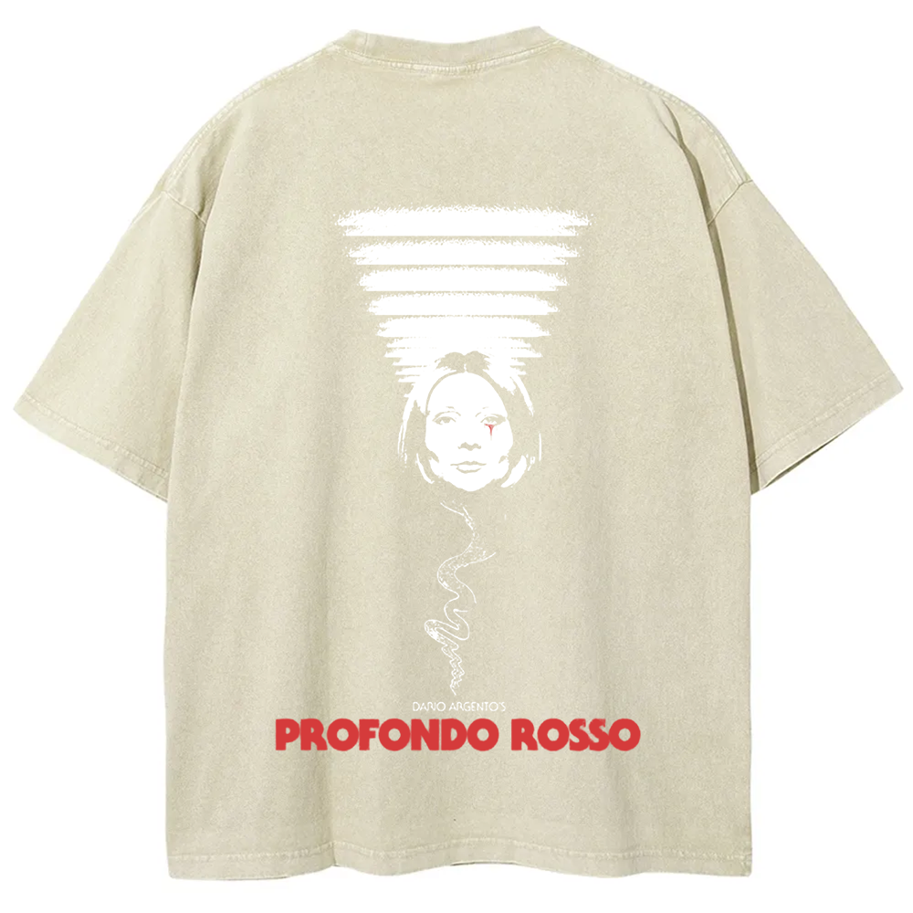 Unisex Vintage Deep Red Horror Movie t-Shirt