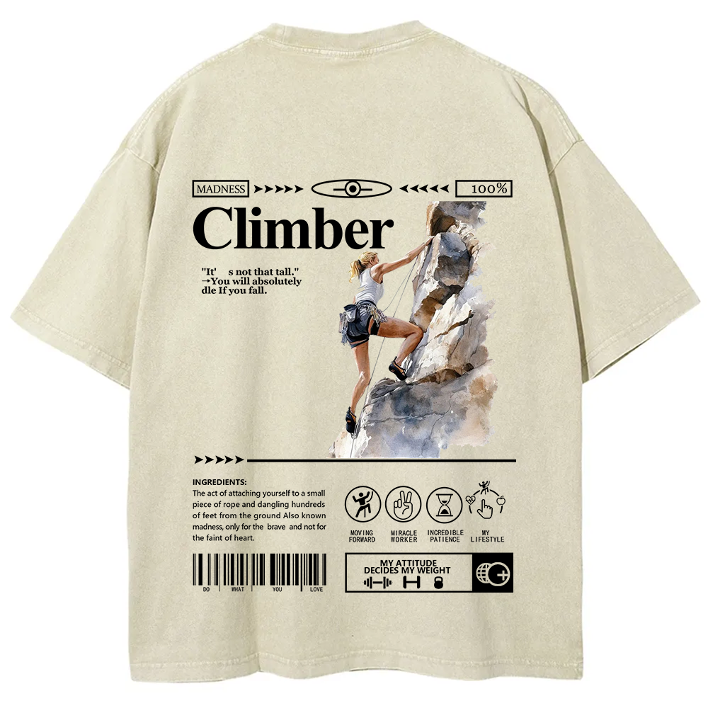 Climber Unisex Fit Washed T-Shirt