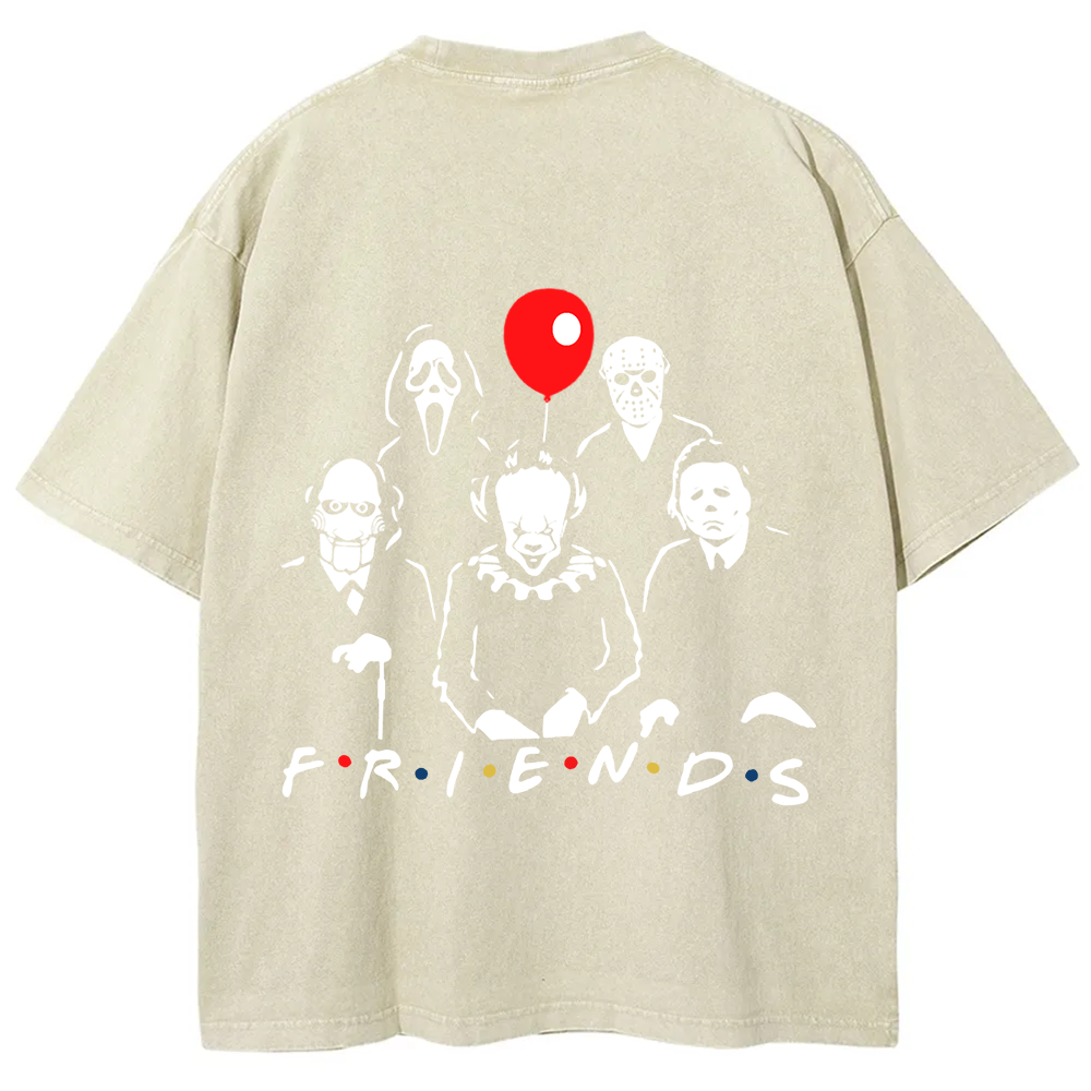 Unisex Vintage Friends Halloween SVG Horror Movie t-Shirt
