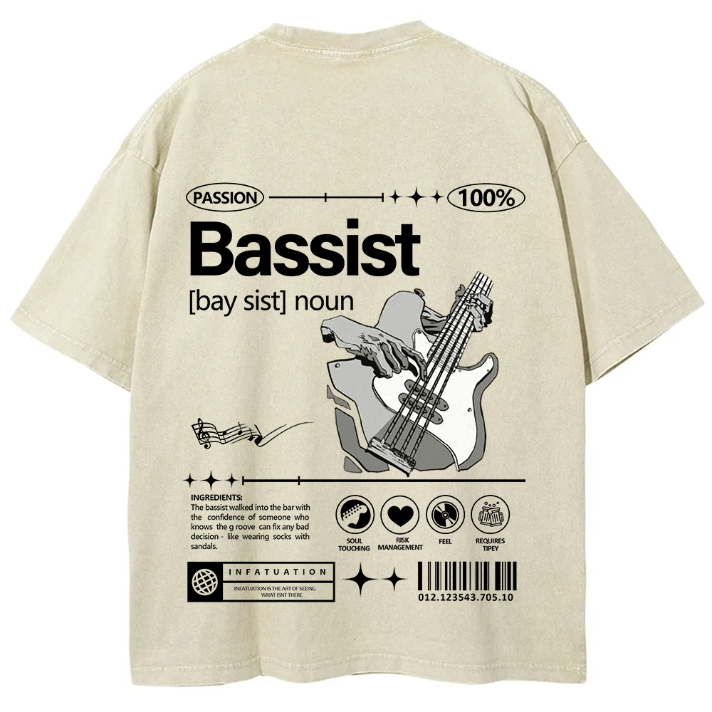 Bassist Unisex Fit Washed T-Shirt