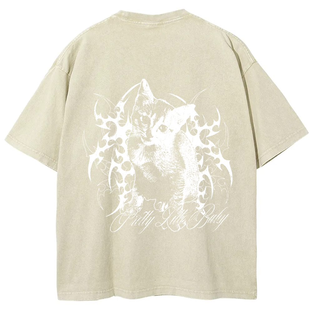 Unisex Vintage Pretty Little Cat t-Shirt