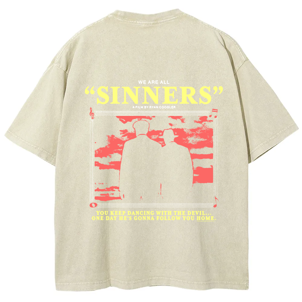 Unisex Vintage Sinners Horror Movie t-Shirt