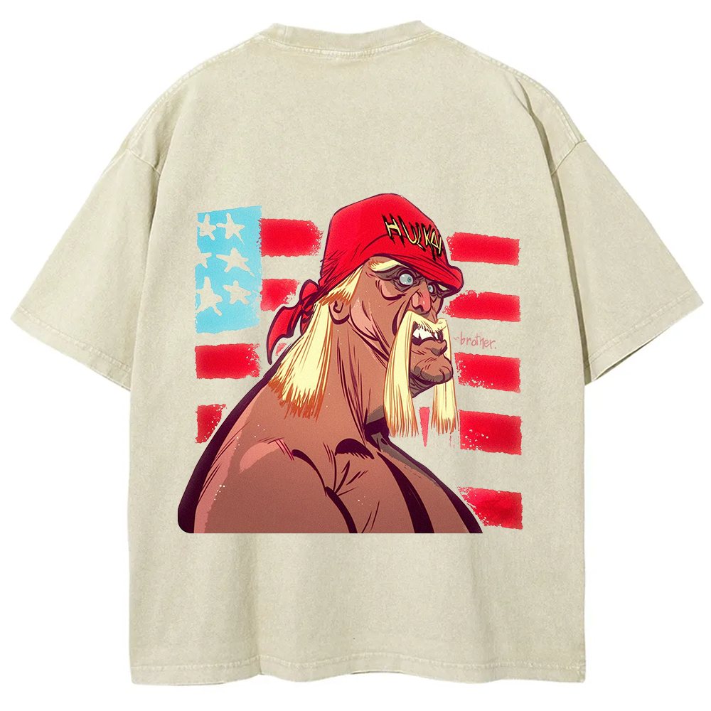 Unisex Vintage  Wrestling WWE Hulk Hogan Real American t-Shirt