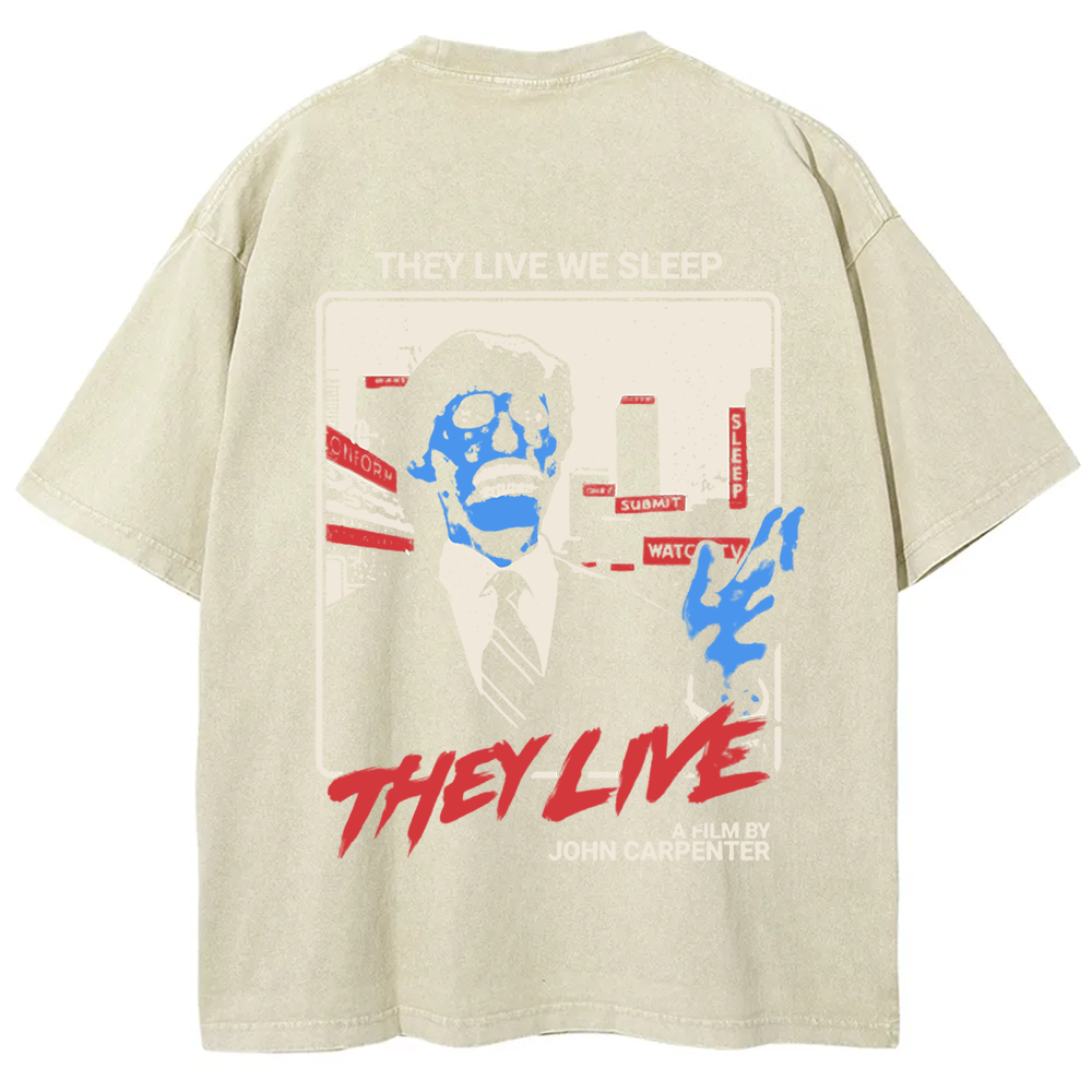 Unisex Vintage They Live horror movie  t-Shirt