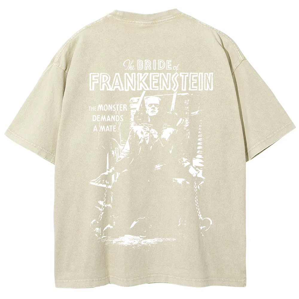 Unisex Vintage Bride of Frankenstein Horror Movie t-Shirt