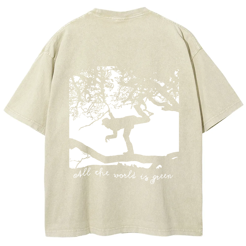 Unisex Vintage  Tom Waits - All the World is Green Music t-Shirt