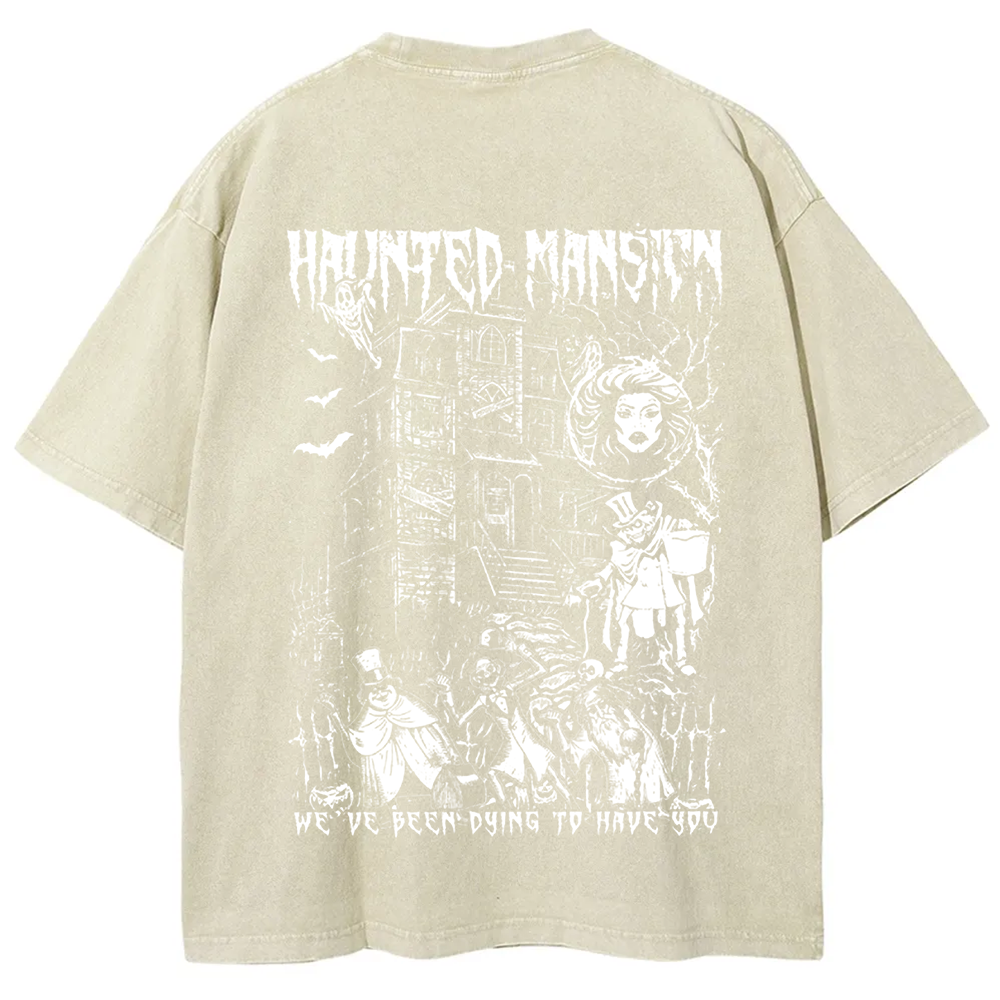 Unisex Vintage  Haunted Mansion Horror Movie t-Shirt