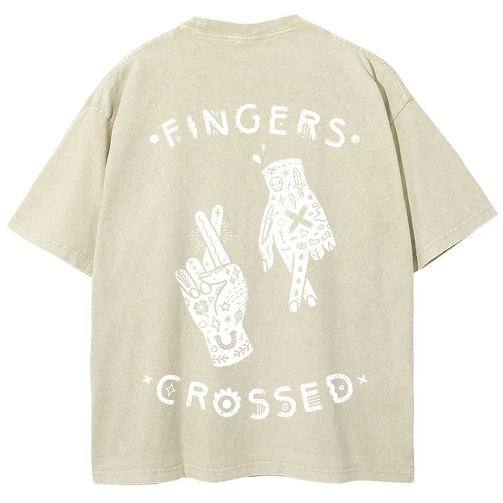 Unisex Vintage Fingers Crossed Music t-Shirt