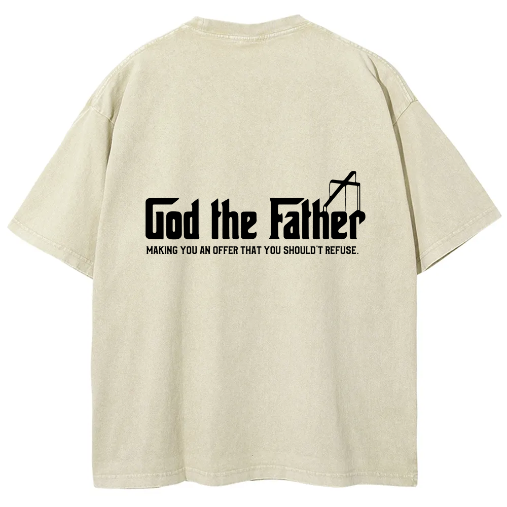God The Father Christian Unisex Fit Washed T-Shirt