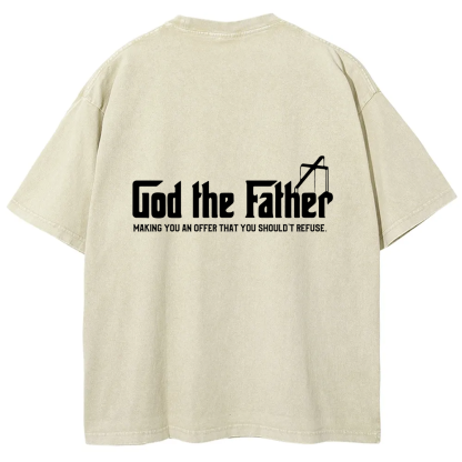 God The Father Christian Unisex Fit Washed T-Shirt