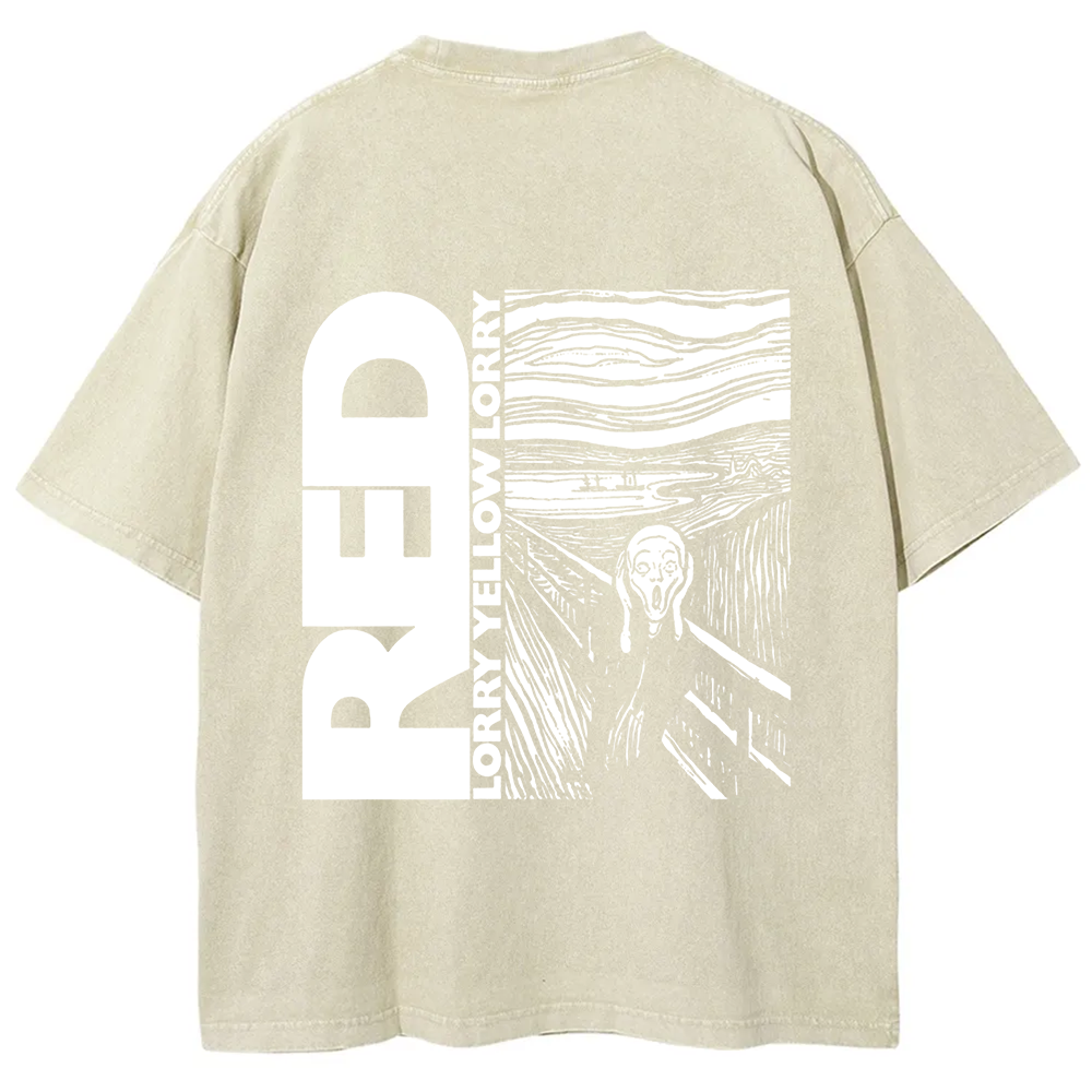 Unisex Vintage  Red Lorry Yellow Lorry Band t-Shirt