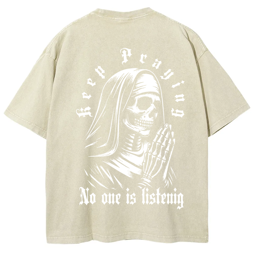 Unisex Vintage Satanic Skull Devil Nun t-Shirt