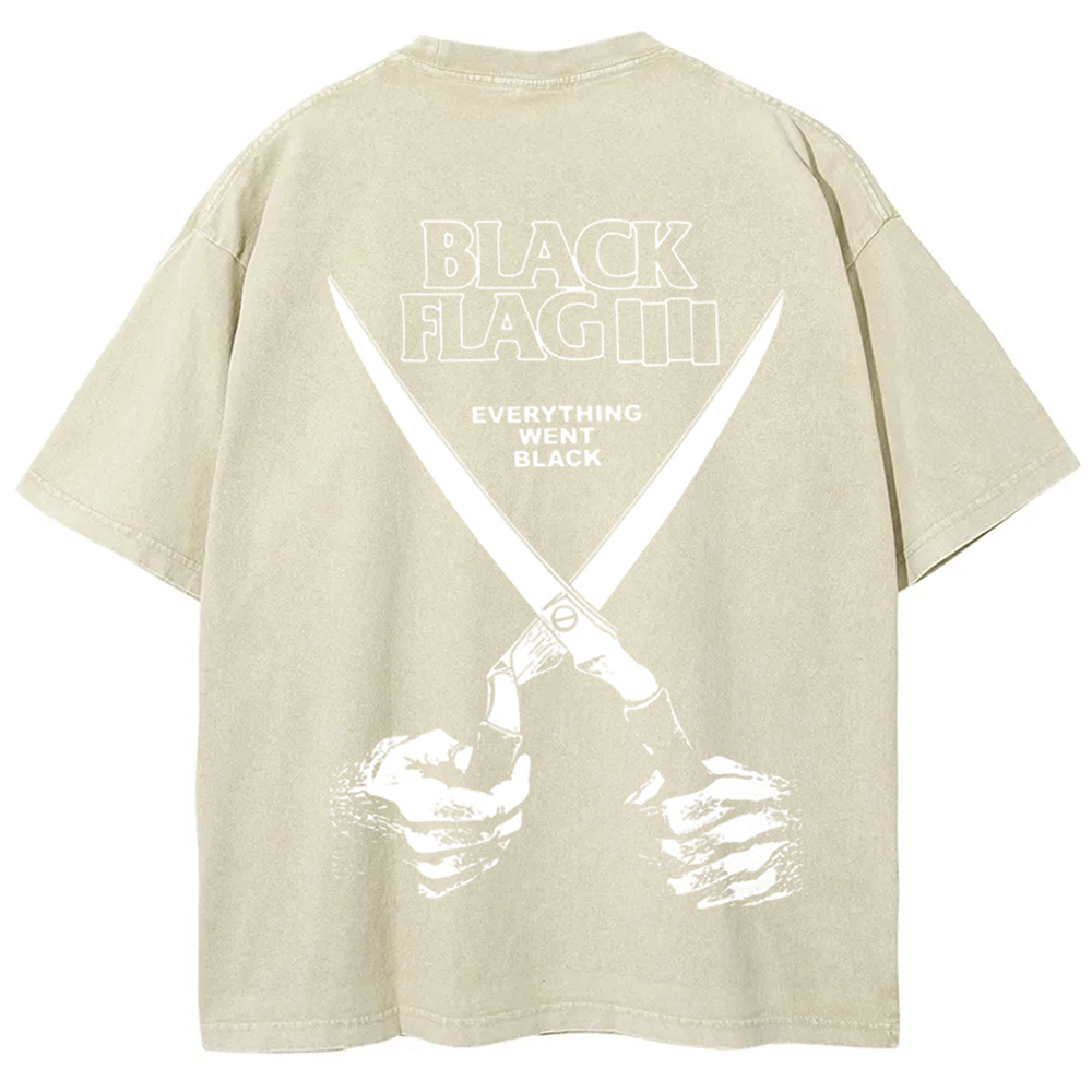 Unisex Vintage Black Flag Rock Band t-Shirt