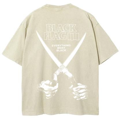 Unisex Vintage Black Flag Rock Band t-Shirt