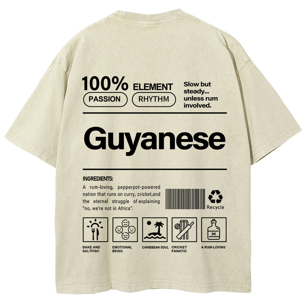 Guyanese Unisex Fit  Washed T-Shirt